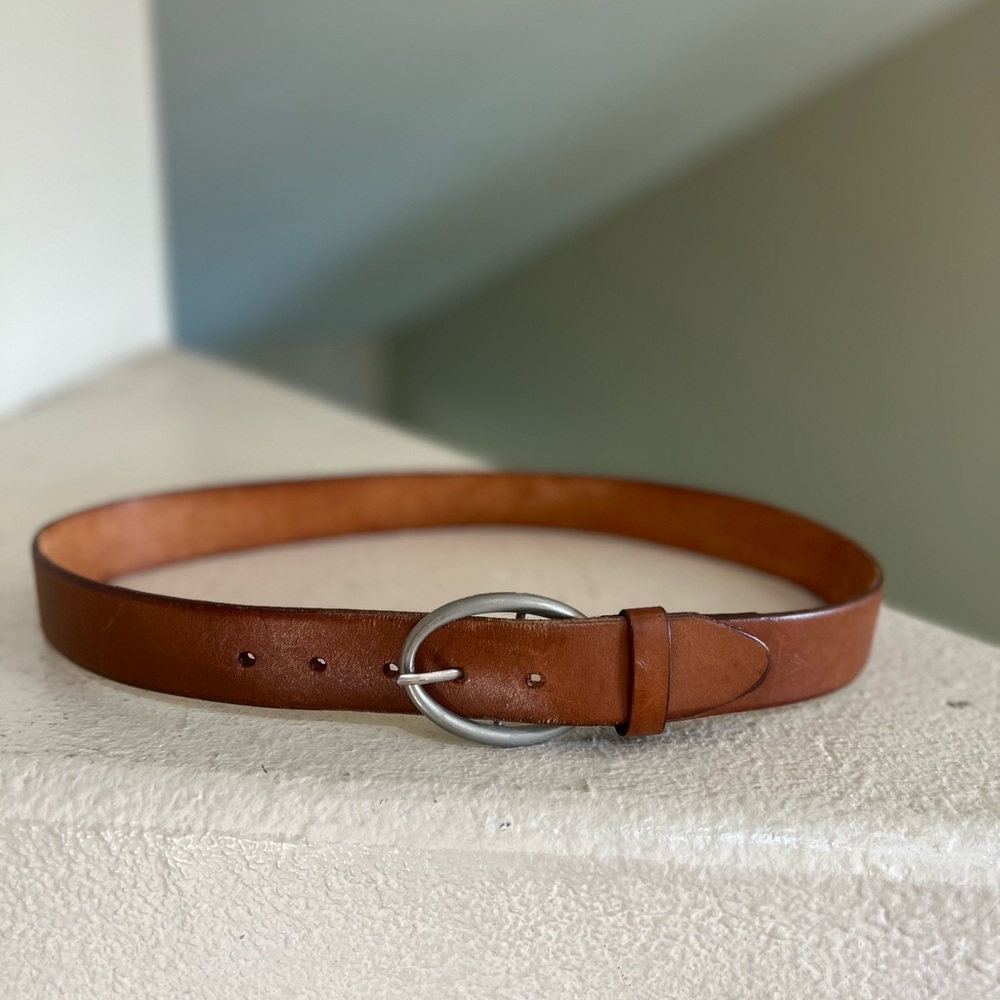 Mexico made brown‎ leather detachable belts sz 32 western work everyday unisex